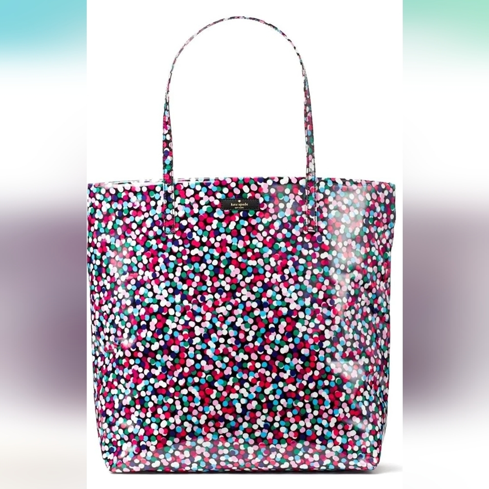 Kate Spade Daycation Bon Shopper Tote Dance Party Dot Shoulder Handbag
